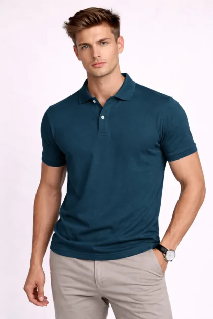 POLO PLAIN PETROL BLUE
