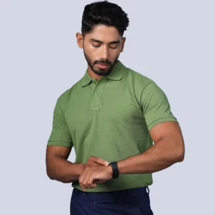 POLO PLAIN MOSS GREEN